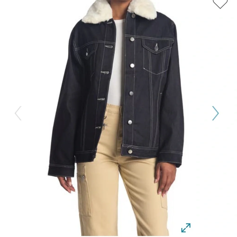 WeWoreWhat Boyfriend Jacket With Faux Fur - Picture 5 of 8